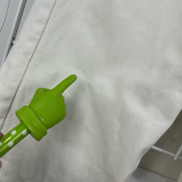 Reformation Fawcett Crop Wide Leg Jeans Size 24 Ivory Raw Hem - Picture 11 of 11